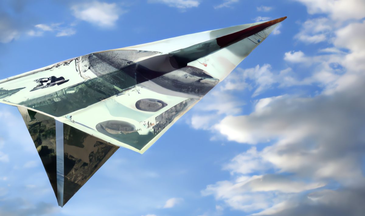 A paper airplane made of USA dollar bills