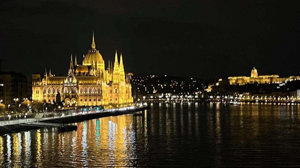 The Hungarian Parliament building at night